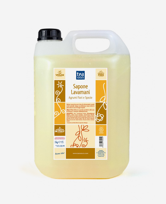 Sapone liquido agli agrumi, fiori e spezie
