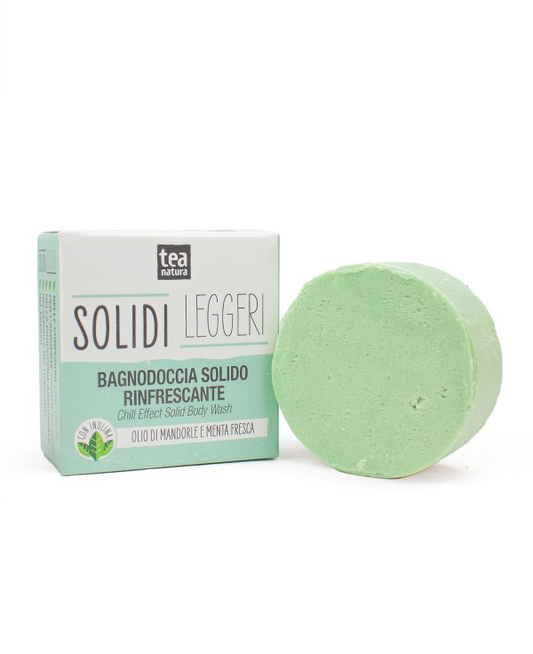 Bagnodoccia solido con olio di mandorle e menta fresca