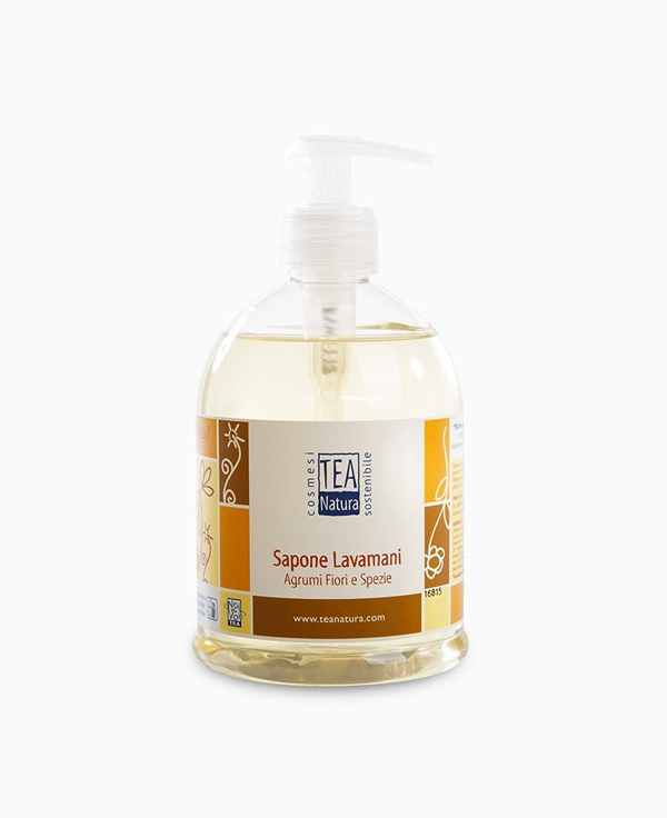 Sapone liquido agli agrumi, fiori e spezie